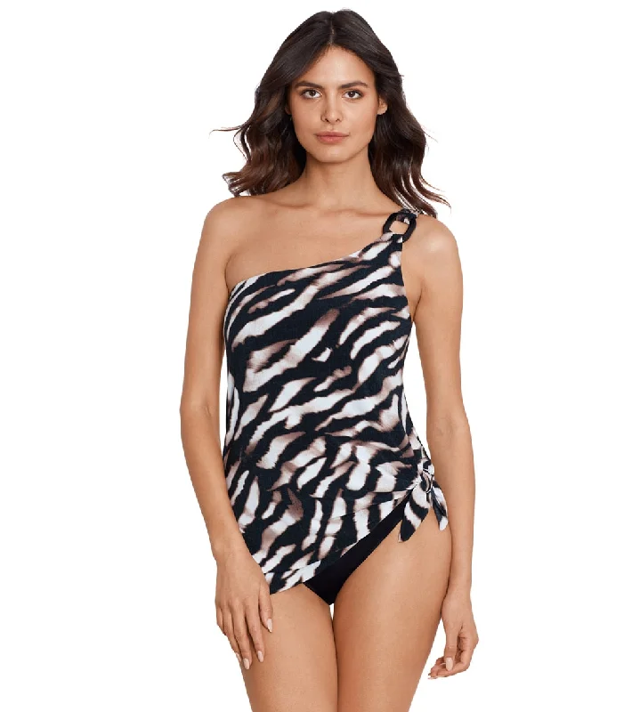 Magicsuit by Miraclesuit Women's Zimbabwe Amal Swim Dress High-Waisted Swim Bottoms