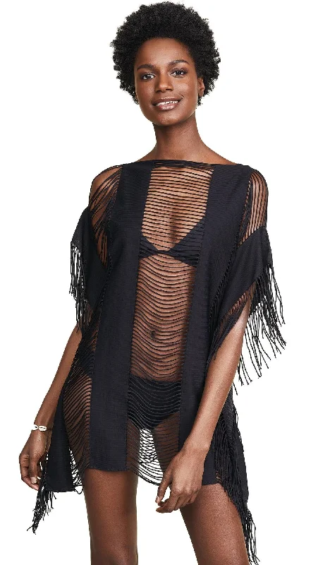 PQ Swim Women's Monique Swimsuit Cover-Up - Fringe Ends, Beach Dress Sexy Swimwear Set