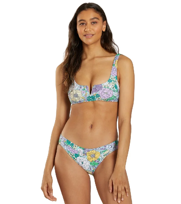 Sporti Active Bondi Floral Hipster Workout Bikini Swim Bottom Bondi Floral Plunge Back Swimsuit