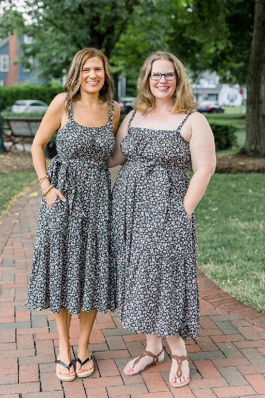 Tiered Maxi Dress - Black Floral Elegant Lace Maxi Dress