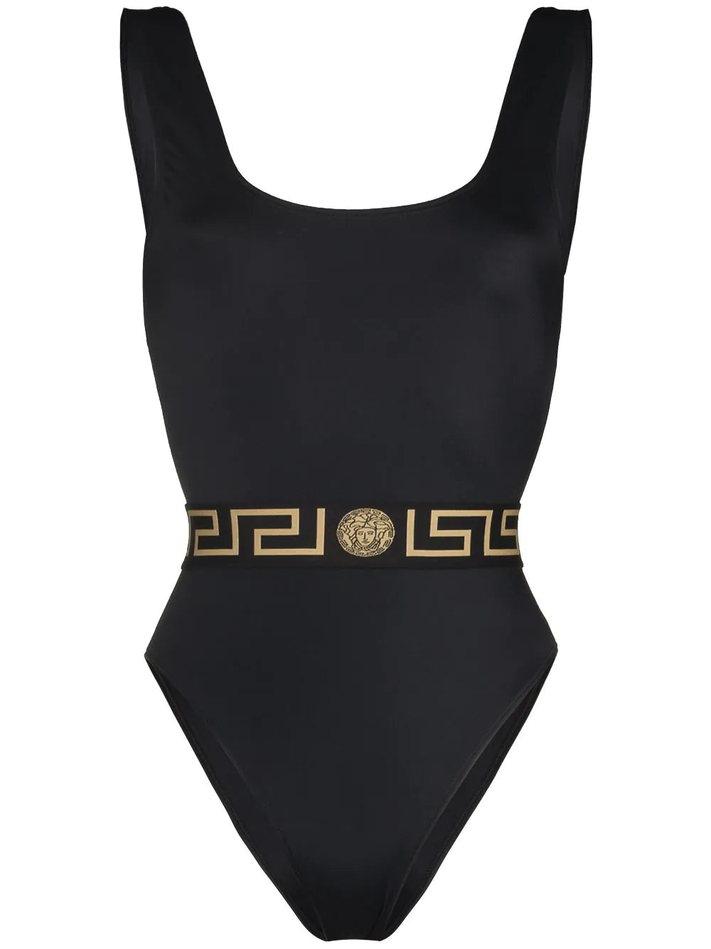 Versace Black Greca Key Swimsuit Classic Two-Piece Bikini