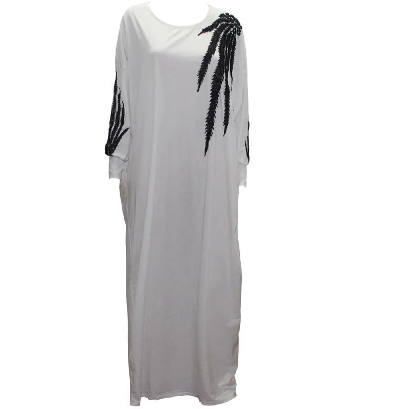 Women loose Cut Batwing Sleeves Maxi Dress Classic Strapless Maxi Dress