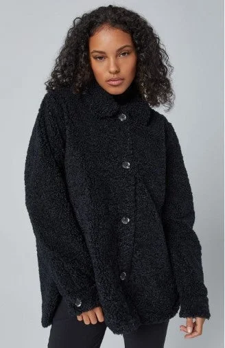 Women's Livi Shearling Shirt Jacket (Past Season) Wool Fabric Cashmere Fabric Tweed Fabric