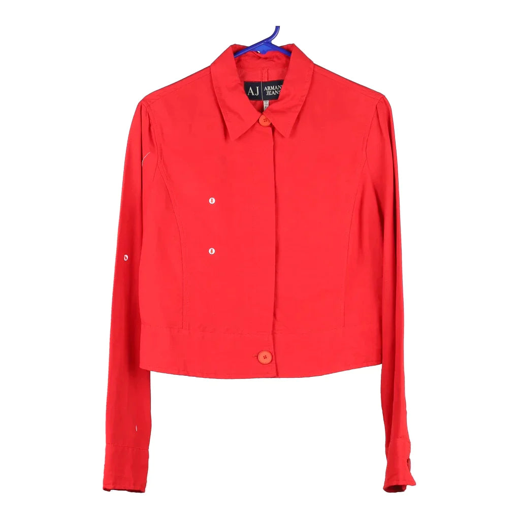 Armani Jacket - Small Red Cotton Lace Jacket Ribbed Jacket Sequined Jacket