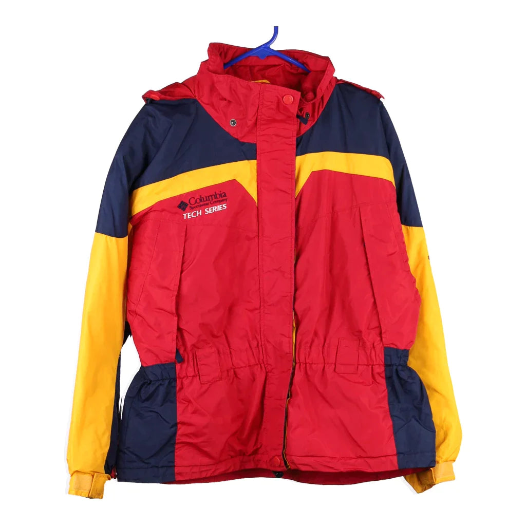 Columbia Jacket - Large Red Nylon Fleece Jacket Down Jacket Feather Jacket