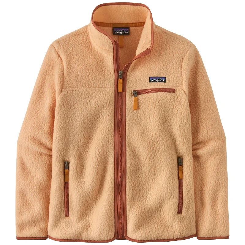 Patagonia Women's Retro Pile Fleece Zip Jacket - Sandy Melon Lace Jacket Ribbed Jacket Sequined Jacket