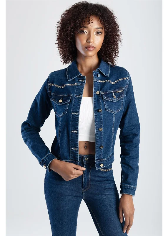 Sissyboy Js30761 Denim Jacket With Wing Embroidery Faux Fur Jacket Real Fur Jacket Shearling Jacket