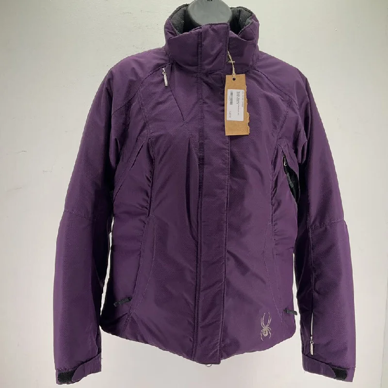 Spyder Women's Insulated Ski Jacket Zip Front Button Front Snap Front