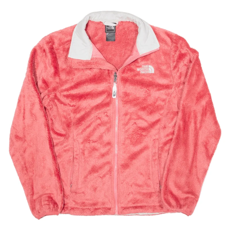 THE NORTH FACE Womens Fleece Jacket Red M Tiered Jacket Buttoned Jacket Zippered Jacket