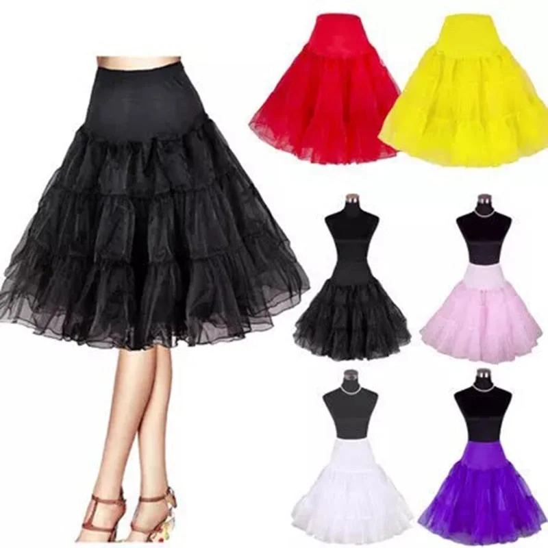 2019 Spring Cosplay Petticoat Woman Underskirt 65CM Length Knee Short Wedding Petticoat 3 Layers Puffy Organza Evening Tutu velvet skirt luxury