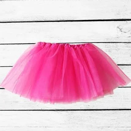 30cm Tutu Skirt Kiddies Dark Pink belted skirt waist