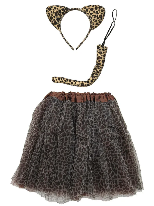 Adult Cheetah Costume or Leopard Costume - Tutu Skirt, Tail, & Headband Set for Adult or Plus Size corduroy skirt durable