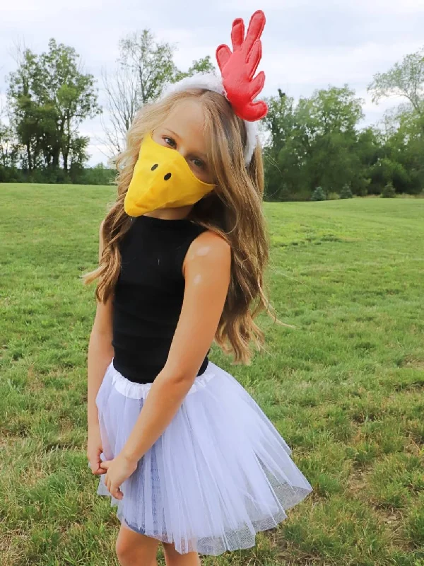 Adult Chicken Costume - Tutu Skirt, Headband, & Beak Set for Adult or Plus Size denim skirt stylish