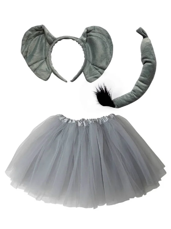 Adult Elephant Costume - Tutu Skirt, Tail, & Headband Set for Adult or Plus Size maxi skirt elegant