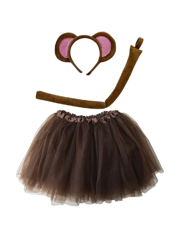 Adult Monkey Costume - Tutu Skirt, Tail, & Headband Set for Adult or Plus Size breathable skirt fabric