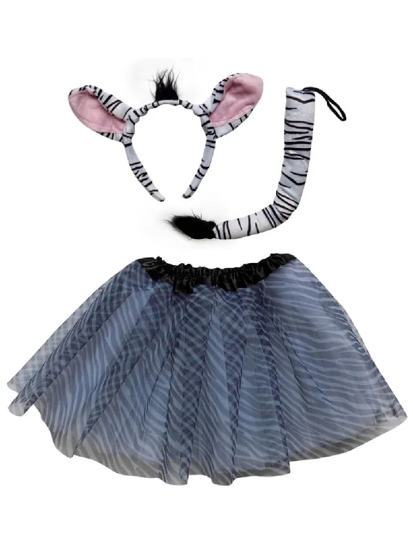 Adult Zebra Costume - Animal Print Tutu Skirt, Tail, & Headband Set for Adult or Plus Size maxi skirt elegant