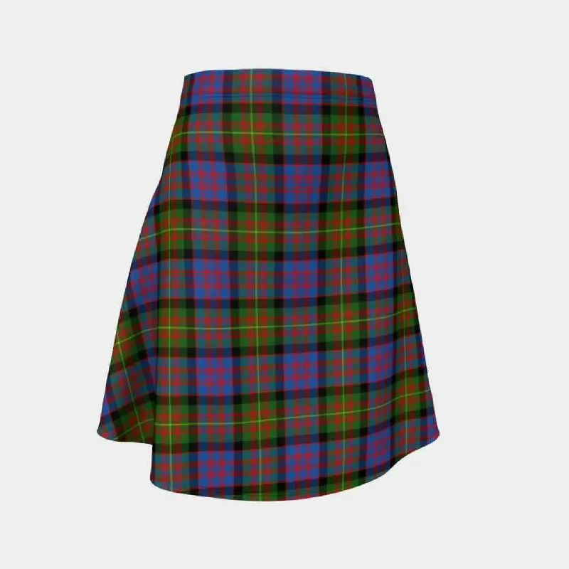 Carnegie Ancient Tartan Flared Skirt leather skirt sleek