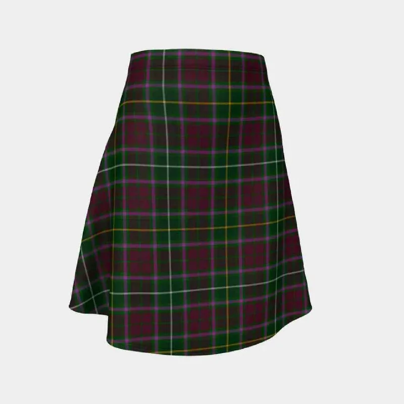 Crosbie Tartan Flared Skirt velvet skirt glossy