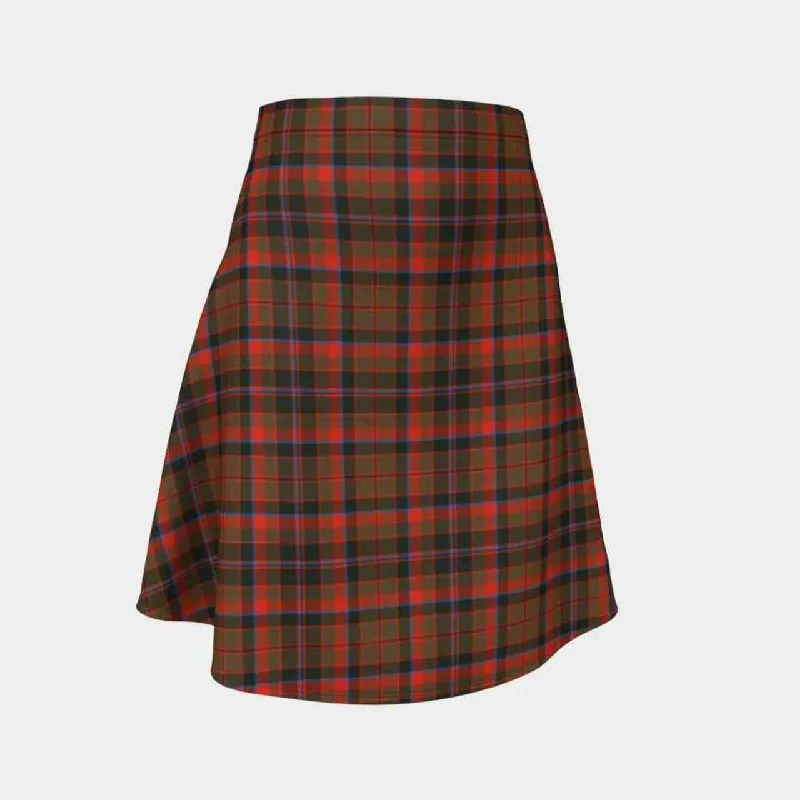 Cumming Hunting Weathered Tartan Flared Skirt seamless skirt comfort