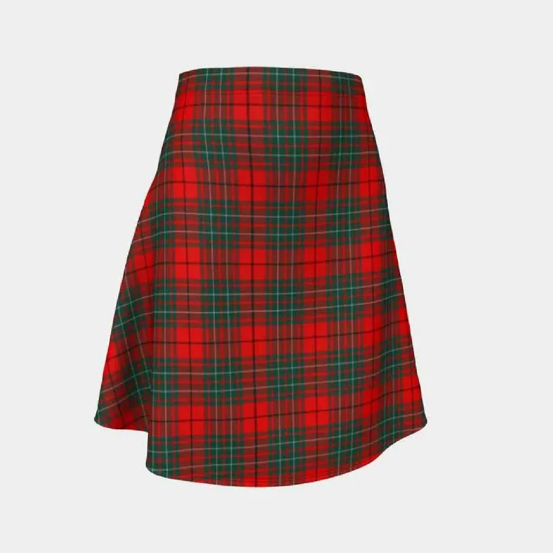 Cumming Modern Tartan Flared Skirt denim skirt classic