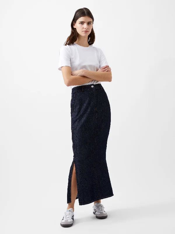 Finley Denim Maxi Skirt cashmere skirt rich