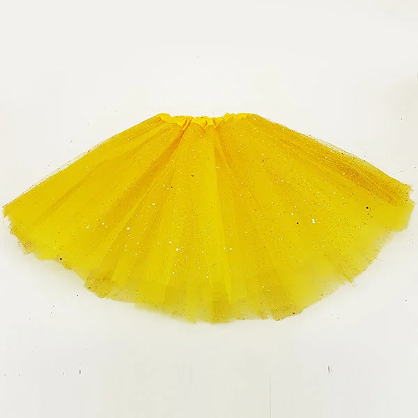 30cm Kiddies Tutu Skirt Yellow Glitter lace skirt romantic