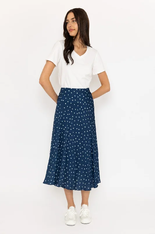 Polka Dot Satin Skirt wool skirt warm