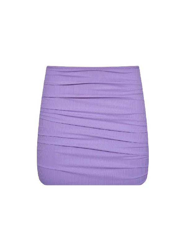 The Twiggy Miniskirt – Violet (Ribbed) denim skirt stylish